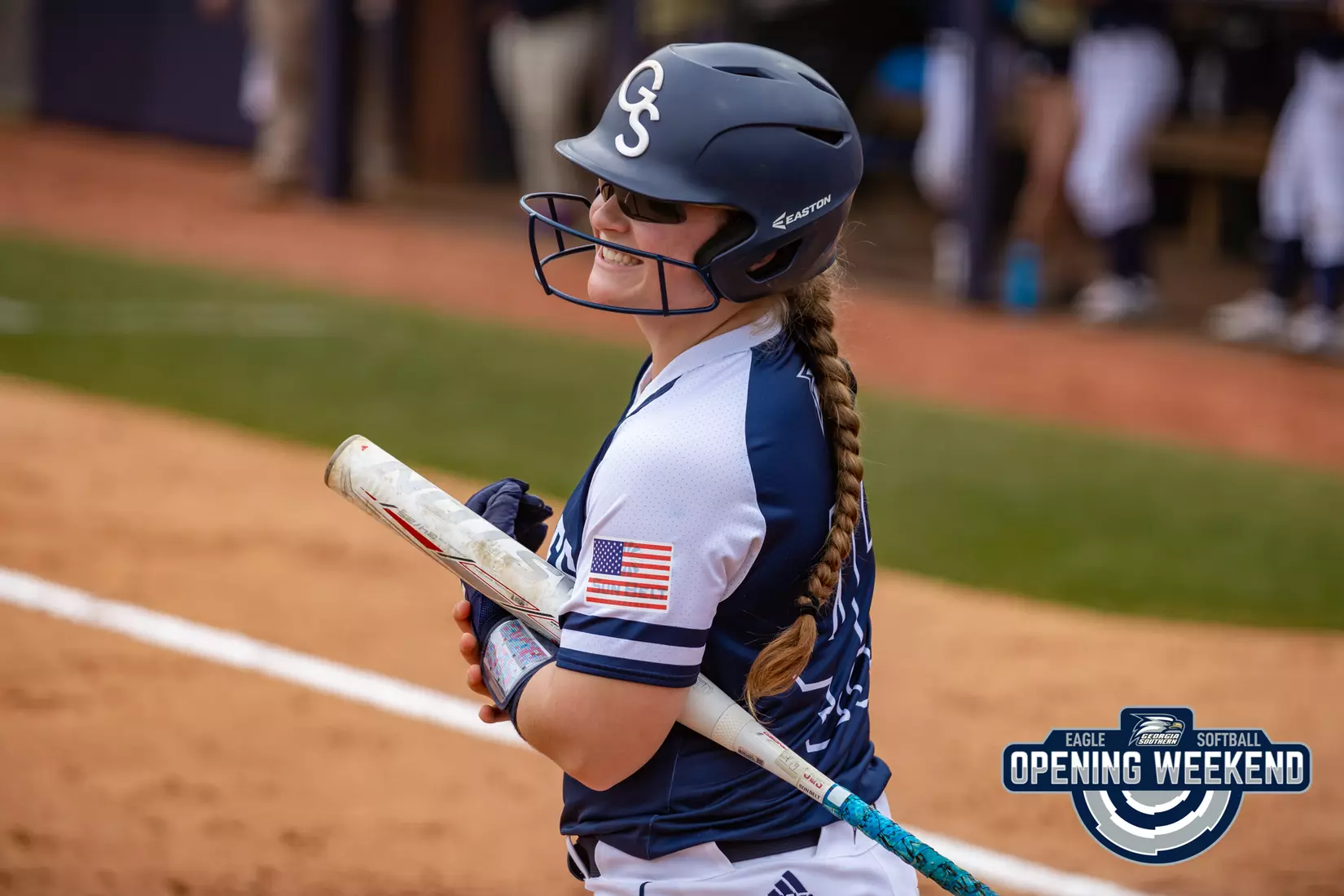 STATESBORO, GEORGIA - FEBRUARY 12: Georgia Southern Softball faces the Binghamton Bearcats at Eagle Field on February 12, 2022 in Statesboro, Georgia