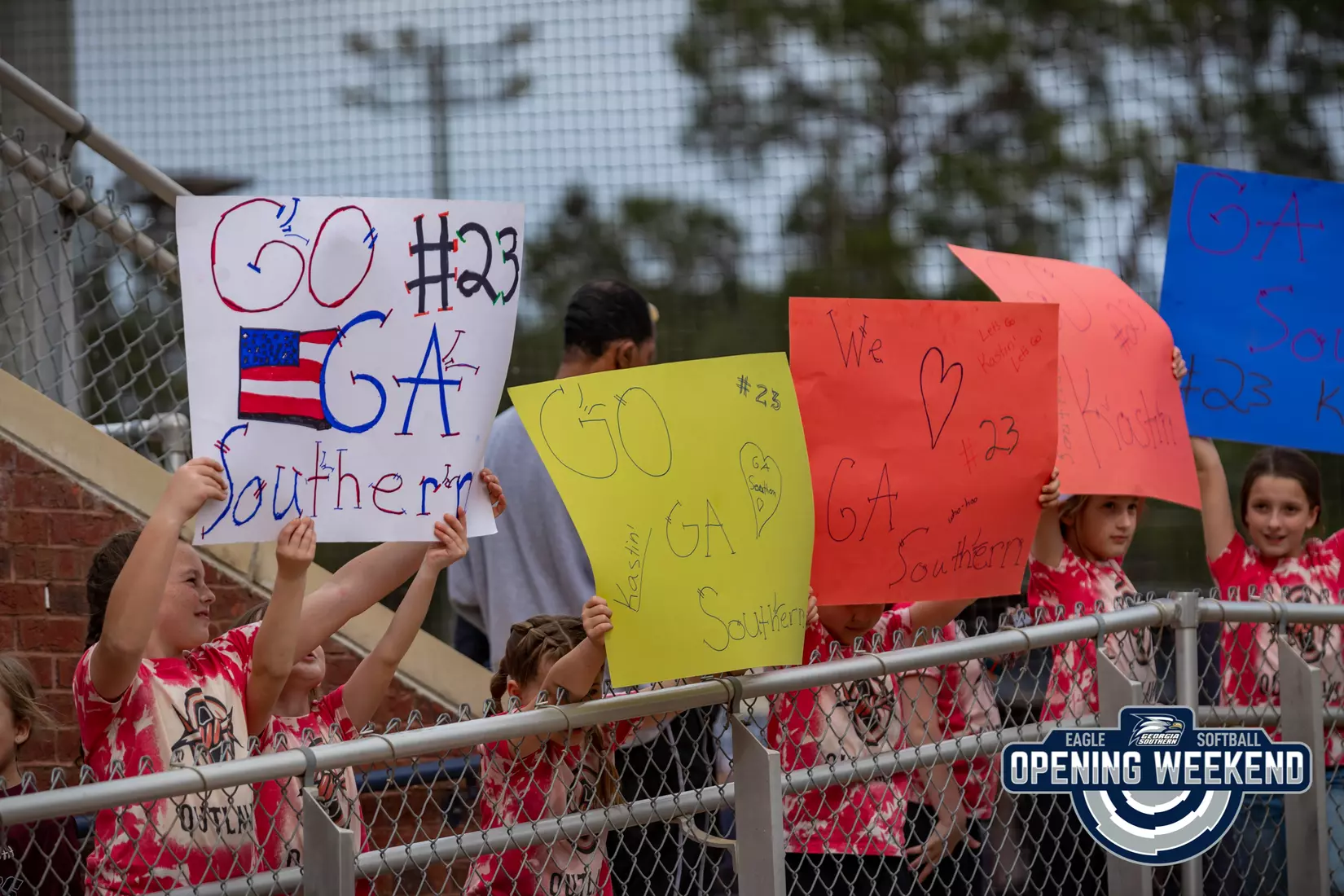 STATESBORO, GEORGIA - FEBRUARY 12: Georgia Southern Softball faces the Binghamton Bearcats at Eagle Field on February 12, 2022 in Statesboro, Georgia