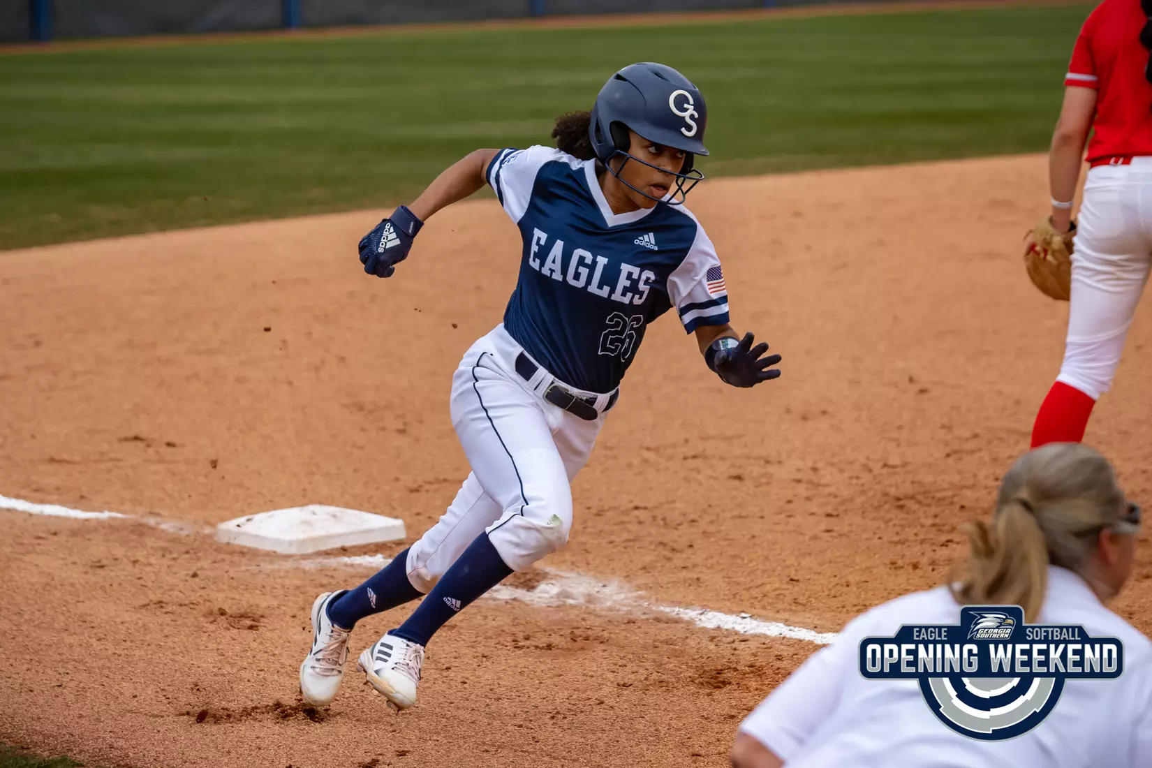 STATESBORO, GEORGIA - FEBRUARY 12: Georgia Southern Softball faces the Radford Highlanders at Eagle Field on February 12, 2022 in Statesboro, Georgia