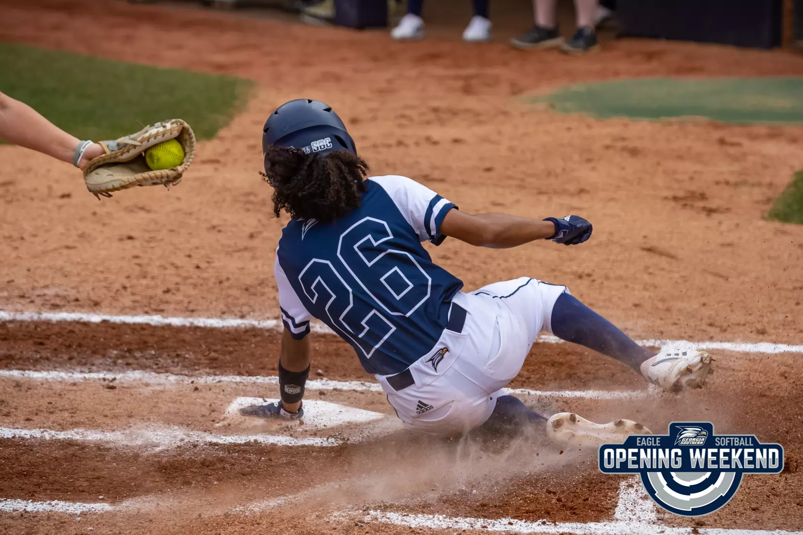 STATESBORO, GEORGIA - FEBRUARY 12: Georgia Southern Softball faces the Radford Highlanders at Eagle Field on February 12, 2022 in Statesboro, Georgia