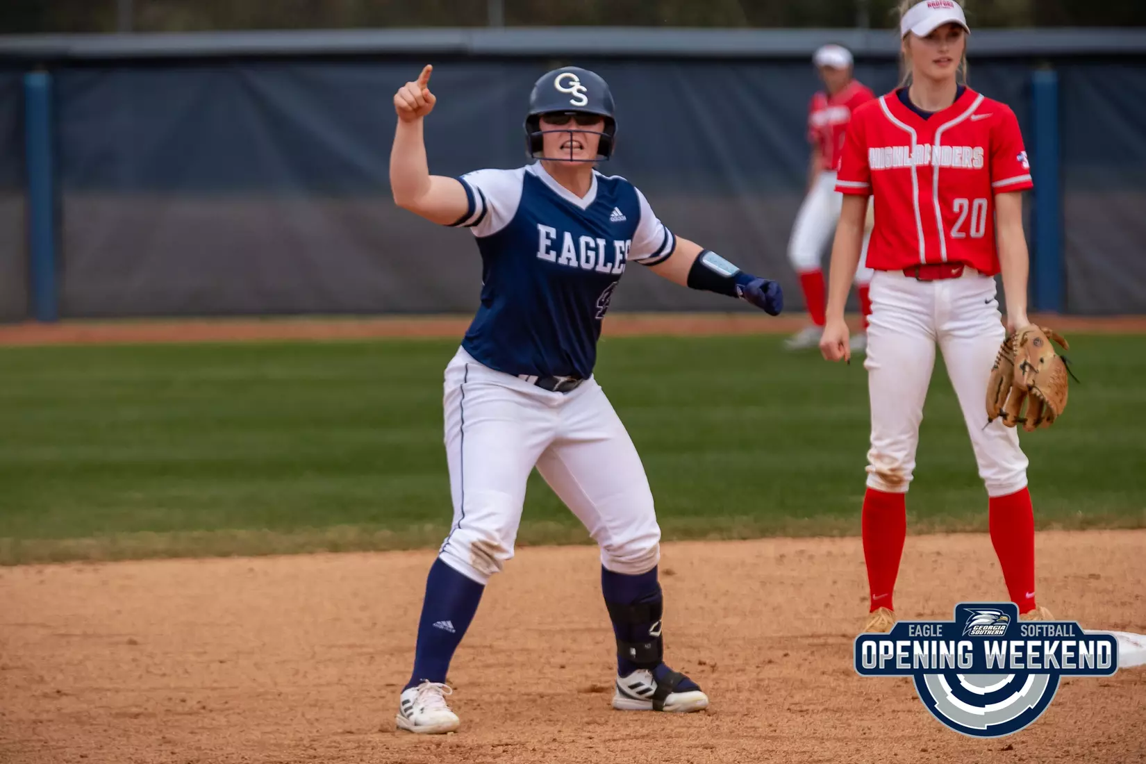 STATESBORO, GEORGIA - FEBRUARY 12: Georgia Southern Softball faces the Radford Highlanders at Eagle Field on February 12, 2022 in Statesboro, Georgia