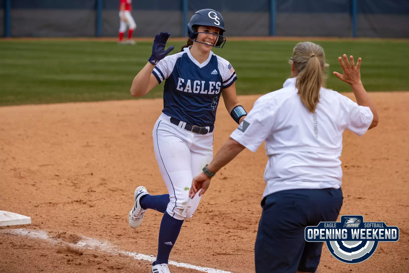 STATESBORO, GEORGIA - FEBRUARY 12: Georgia Southern Softball faces the Radford Highlanders at Eagle Field on February 12, 2022 in Statesboro, Georgia