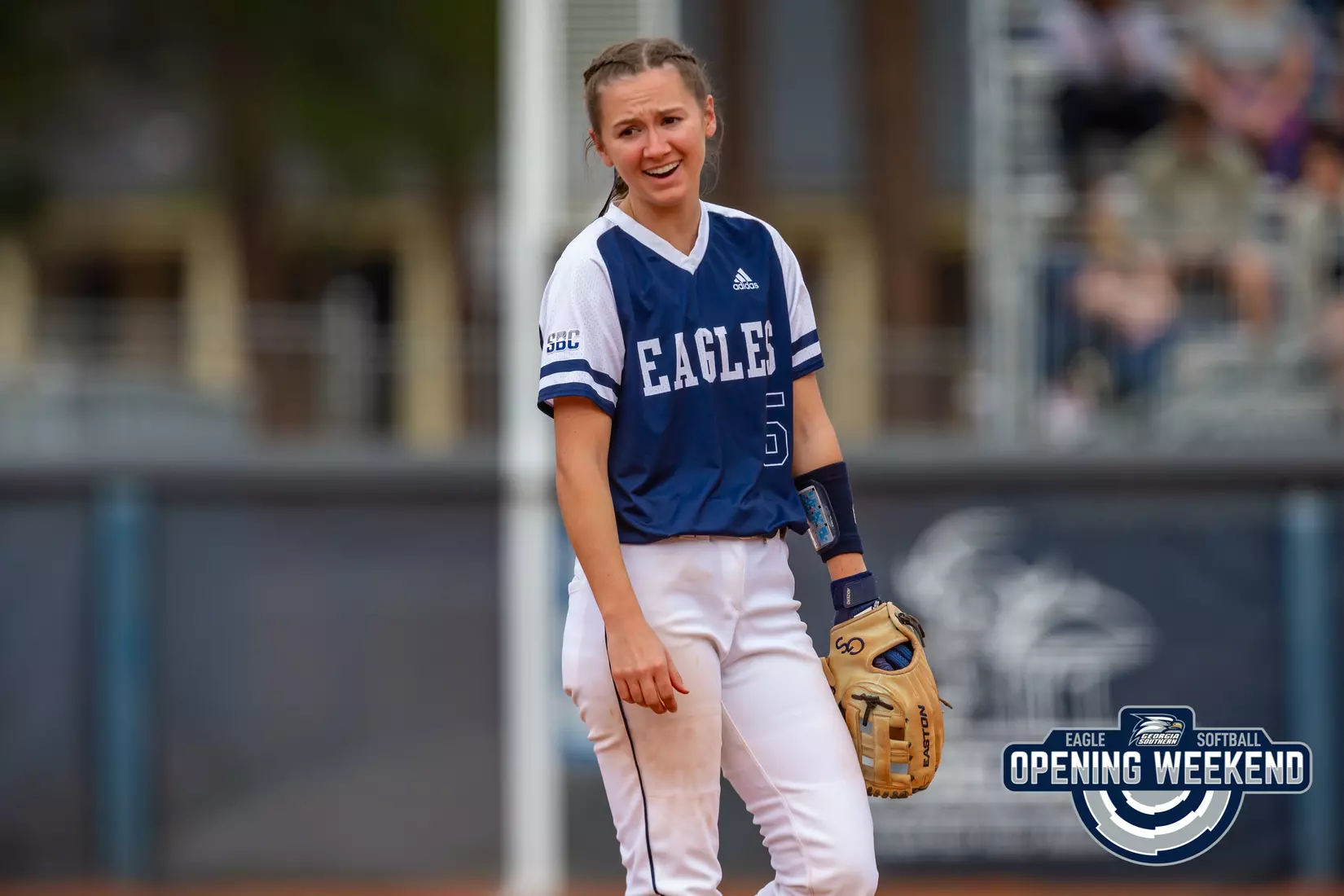 STATESBORO, GEORGIA - FEBRUARY 12: Georgia Southern Softball faces the Radford Highlanders at Eagle Field on February 12, 2022 in Statesboro, Georgia