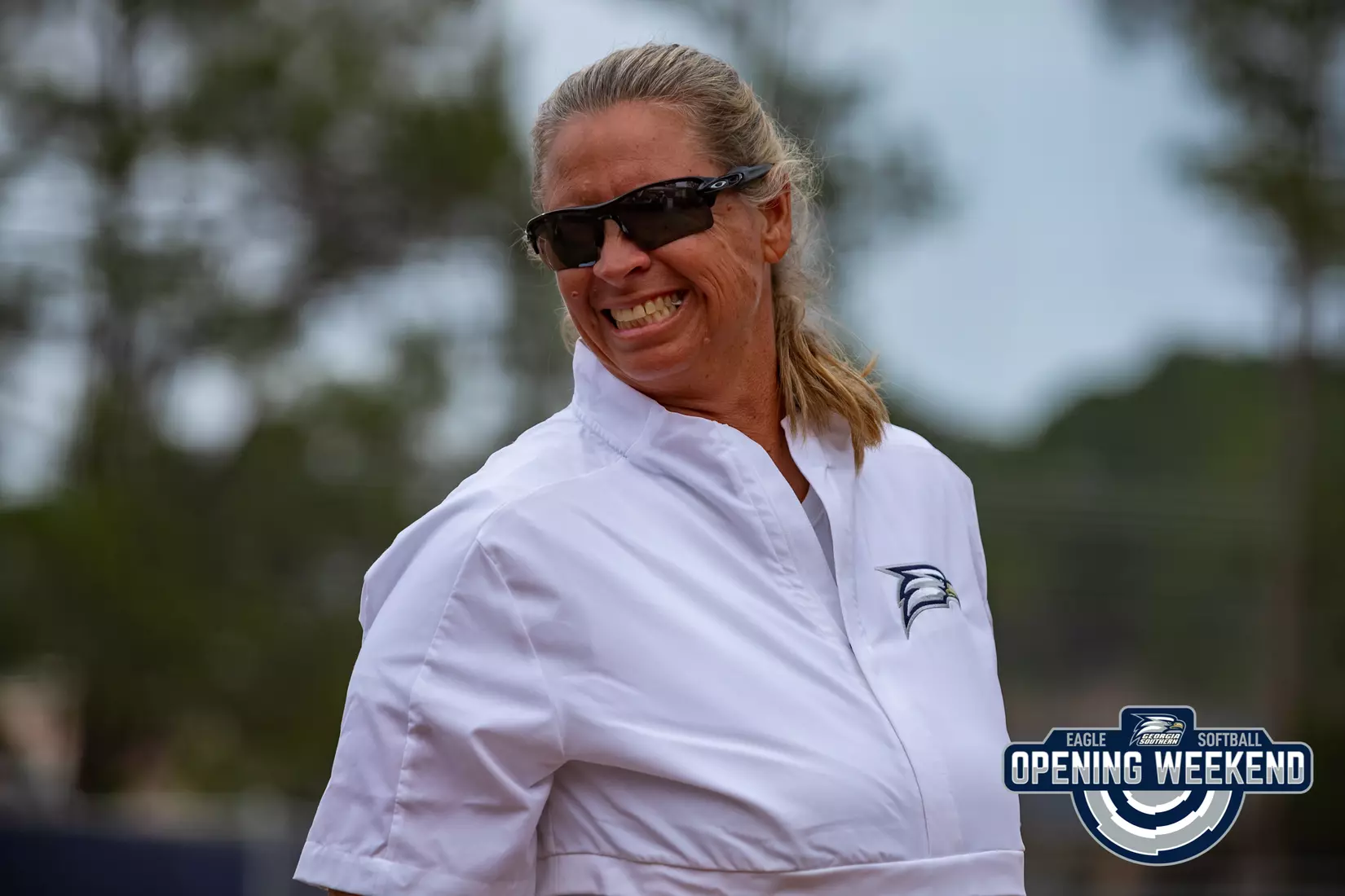 STATESBORO, GEORGIA - FEBRUARY 12: Georgia Southern Softball faces the Radford Highlanders at Eagle Field on February 12, 2022 in Statesboro, Georgia