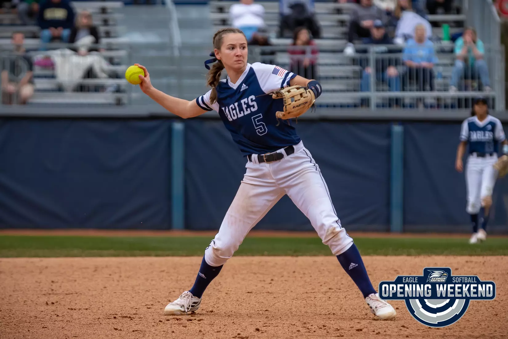 STATESBORO, GEORGIA - FEBRUARY 12: Georgia Southern Softball faces the Radford Highlanders at Eagle Field on February 12, 2022 in Statesboro, Georgia