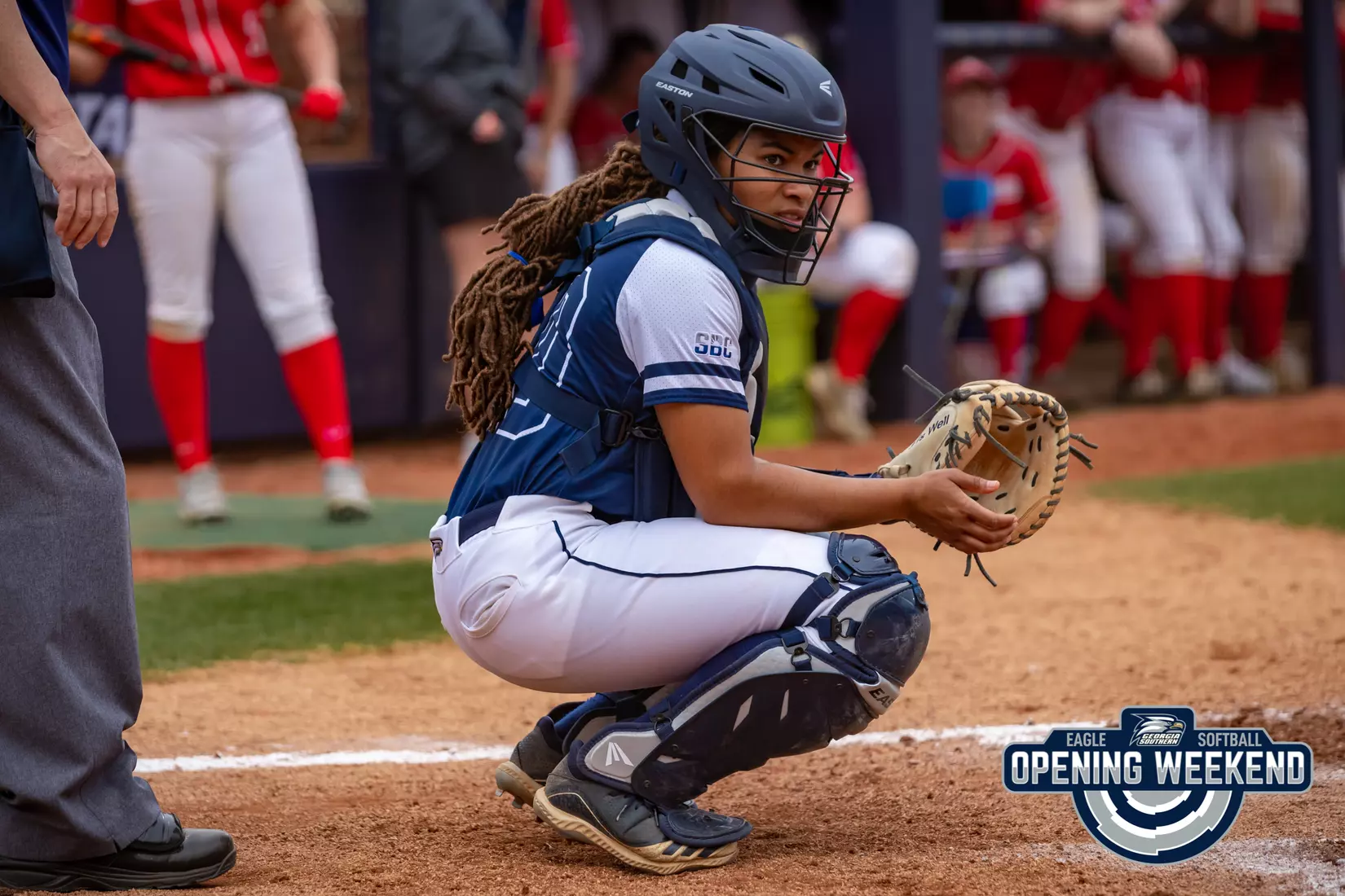 STATESBORO, GEORGIA - FEBRUARY 12: Georgia Southern Softball faces the Radford Highlanders at Eagle Field on February 12, 2022 in Statesboro, Georgia
