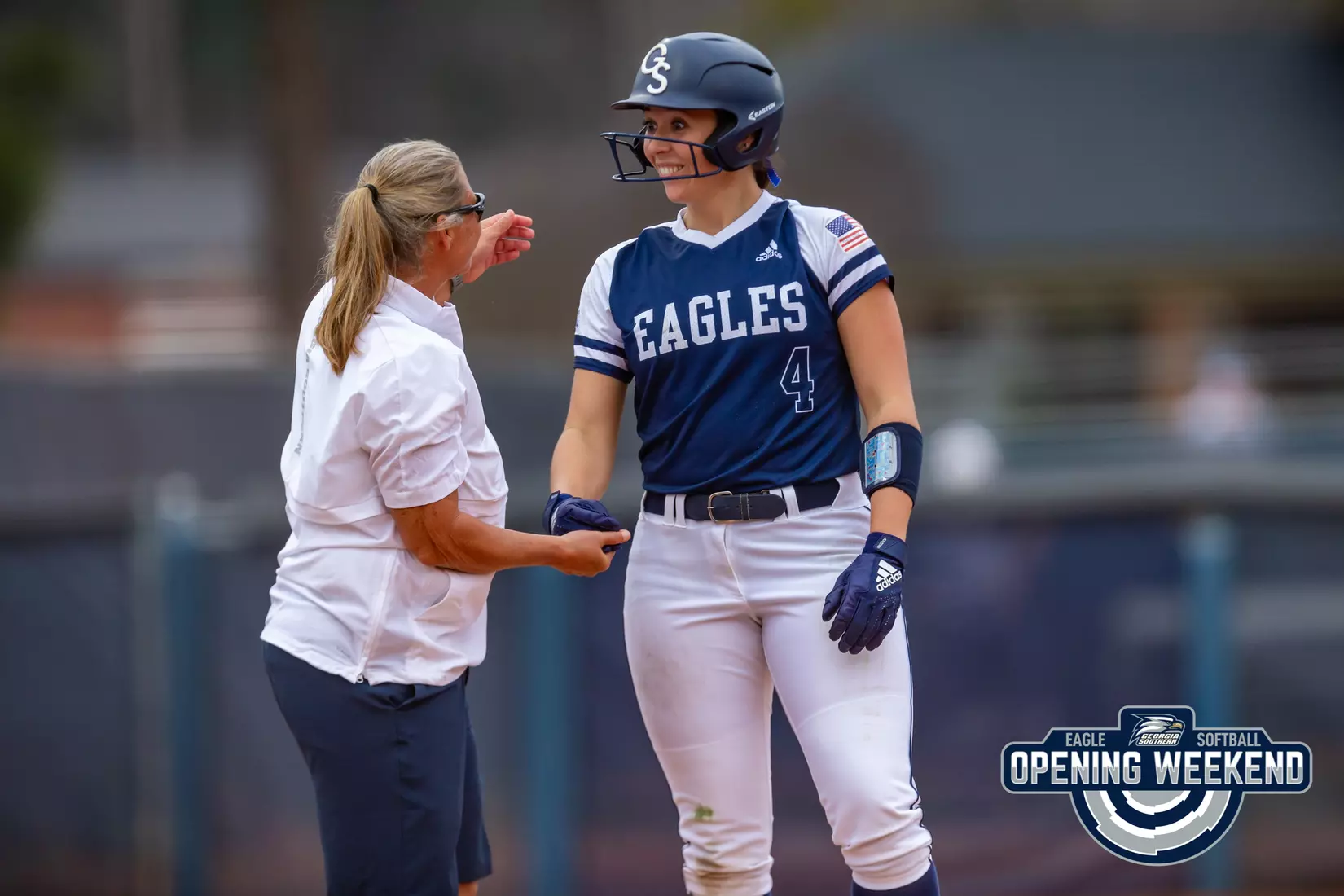 STATESBORO, GEORGIA - FEBRUARY 12: Georgia Southern Softball faces the Radford Highlanders at Eagle Field on February 12, 2022 in Statesboro, Georgia