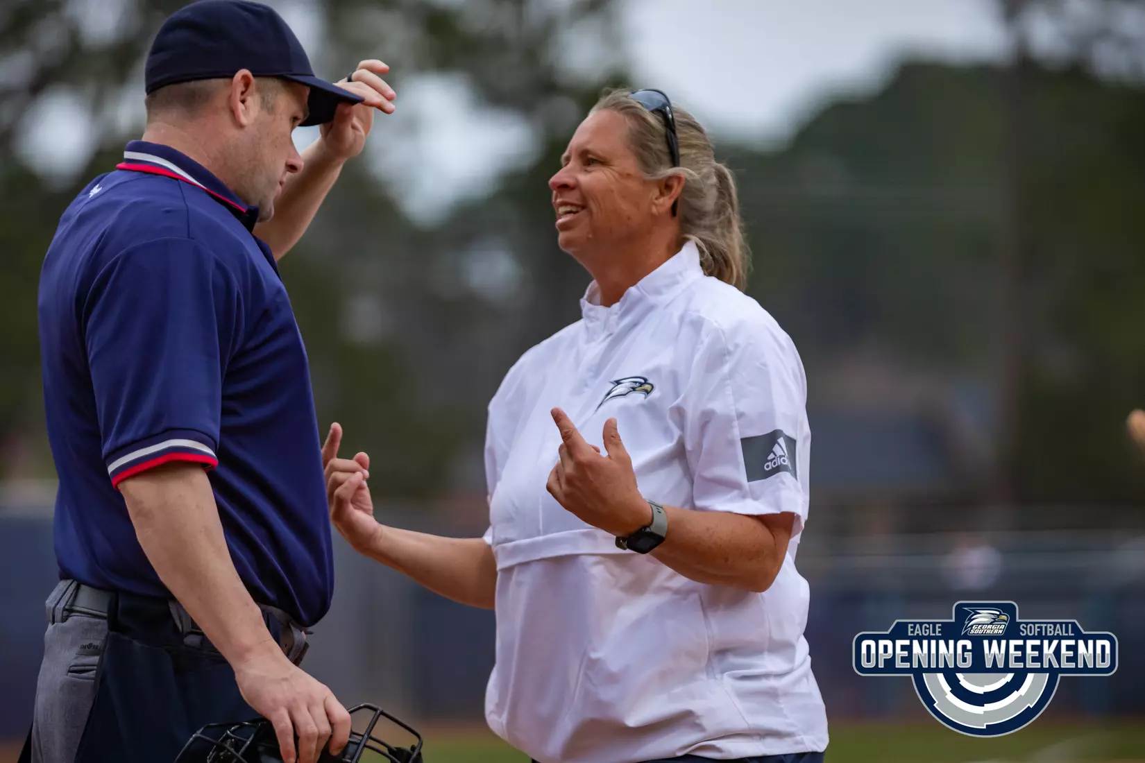 STATESBORO, GEORGIA - FEBRUARY 12: Georgia Southern Softball faces the Radford Highlanders at Eagle Field on February 12, 2022 in Statesboro, Georgia