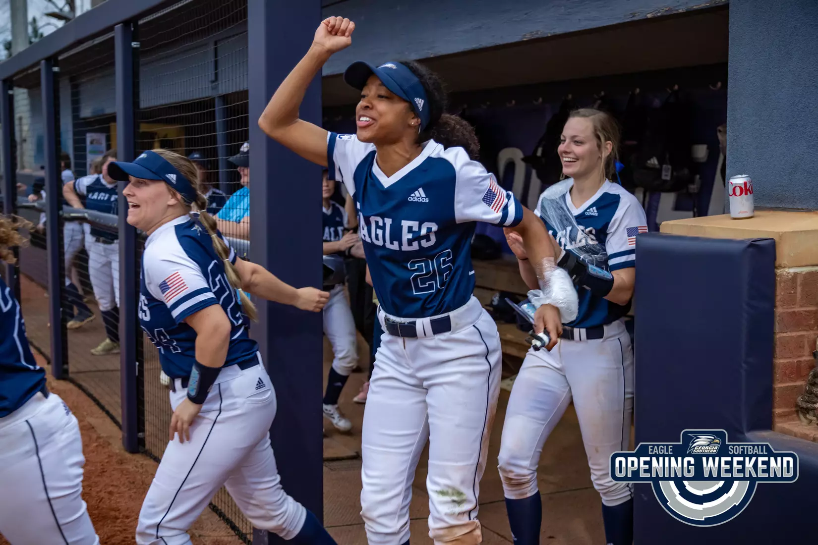 STATESBORO, GEORGIA - FEBRUARY 12: Georgia Southern Softball faces the Radford Highlanders at Eagle Field on February 12, 2022 in Statesboro, Georgia