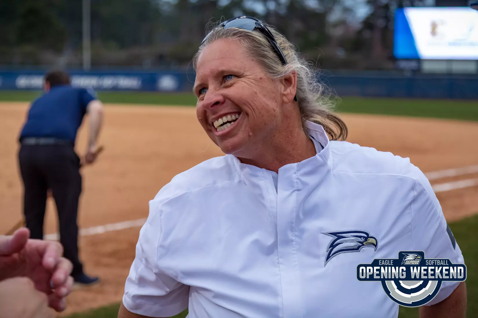 STATESBORO, GEORGIA - FEBRUARY 12: Georgia Southern Softball faces the Radford Highlanders at Eagle Field on February 12, 2022 in Statesboro, Georgia