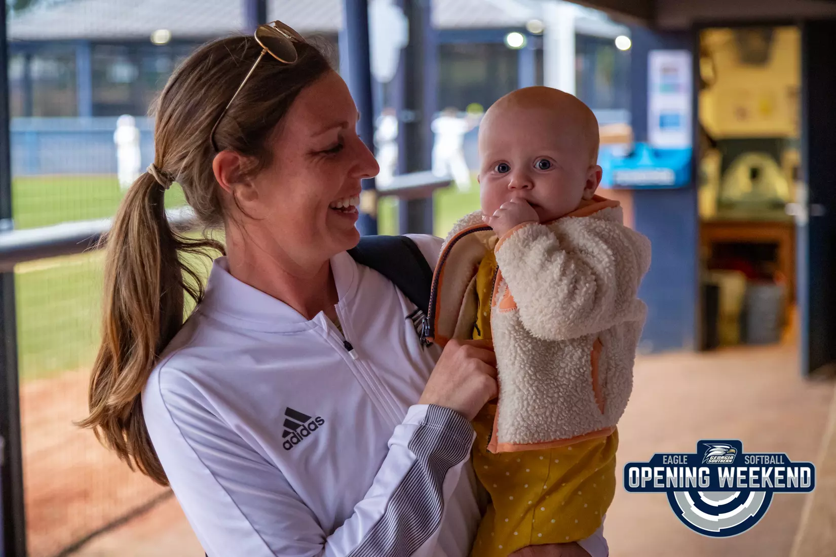 STATESBORO, GEORGIA - FEBRUARY 12: Georgia Southern Softball faces the Radford Highlanders at Eagle Field on February 12, 2022 in Statesboro, Georgia