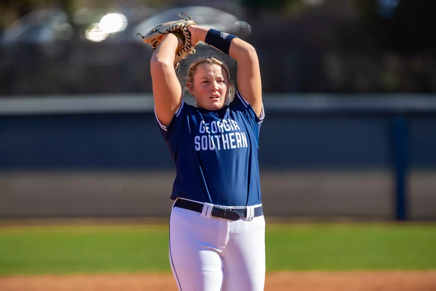 STATESBORO, GEORGIA - FEBRUARY 18: Georgia Southern Softball faces the Maine Black Bears at Eagle Field on February 18, 2022 in Statesboro, Georgia