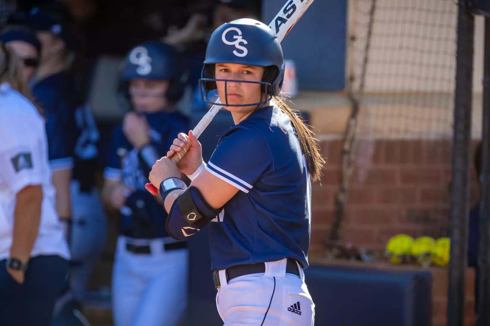 STATESBORO, GEORGIA - FEBRUARY 18: Georgia Southern Softball faces the Maine Black Bears at Eagle Field on February 18, 2022 in Statesboro, Georgia