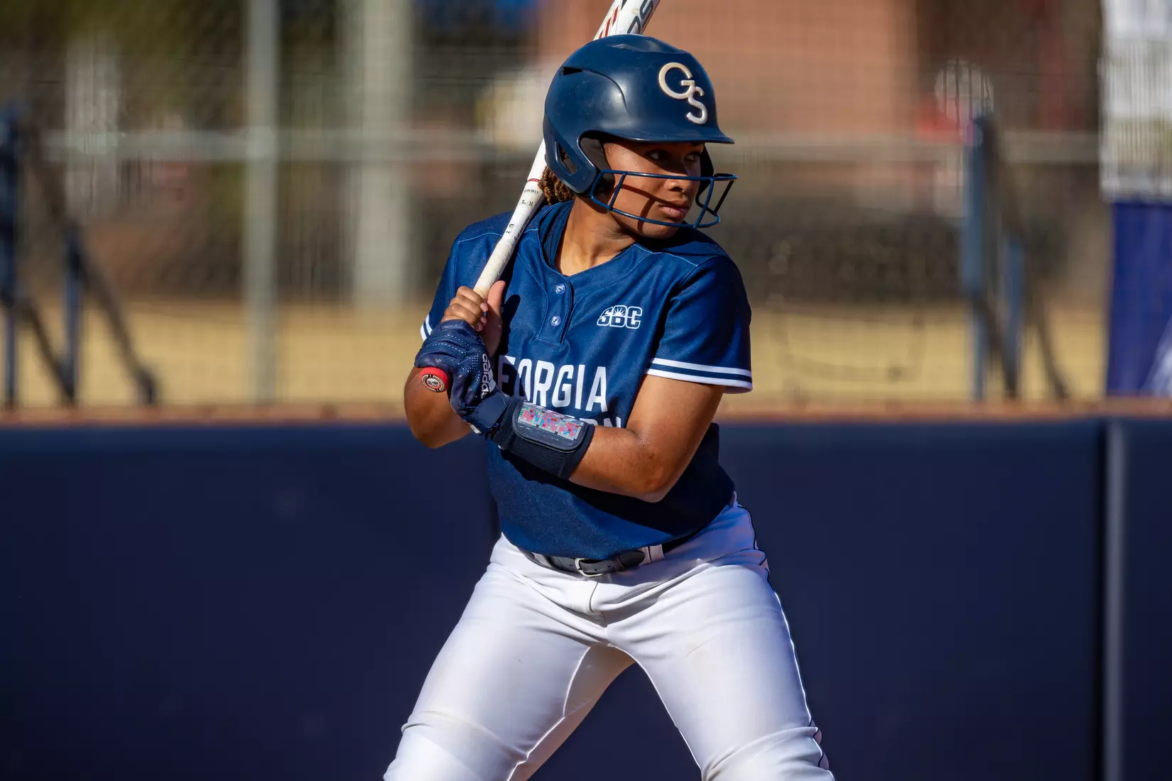 STATESBORO, GEORGIA - FEBRUARY 18: Georgia Southern Softball faces the Maine Black Bears at Eagle Field on February 18, 2022 in Statesboro, Georgia