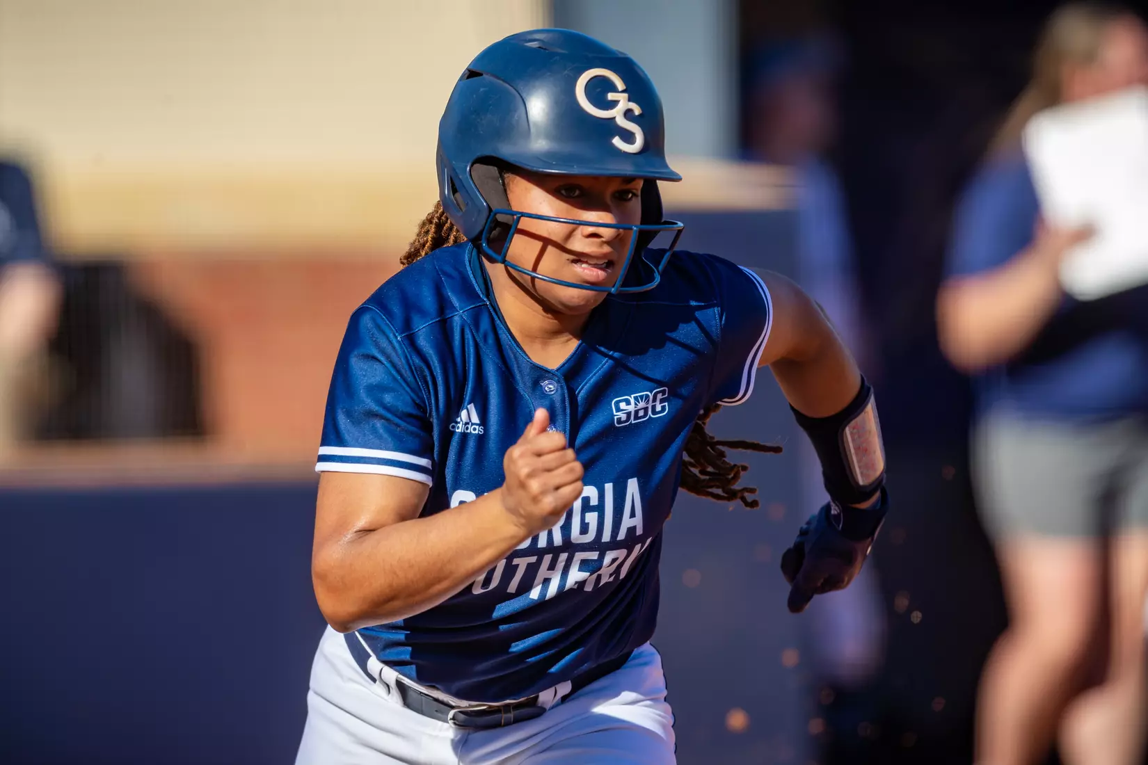 STATESBORO, GEORGIA - FEBRUARY 18: Georgia Southern Softball faces the Maine Black Bears at Eagle Field on February 18, 2022 in Statesboro, Georgia
