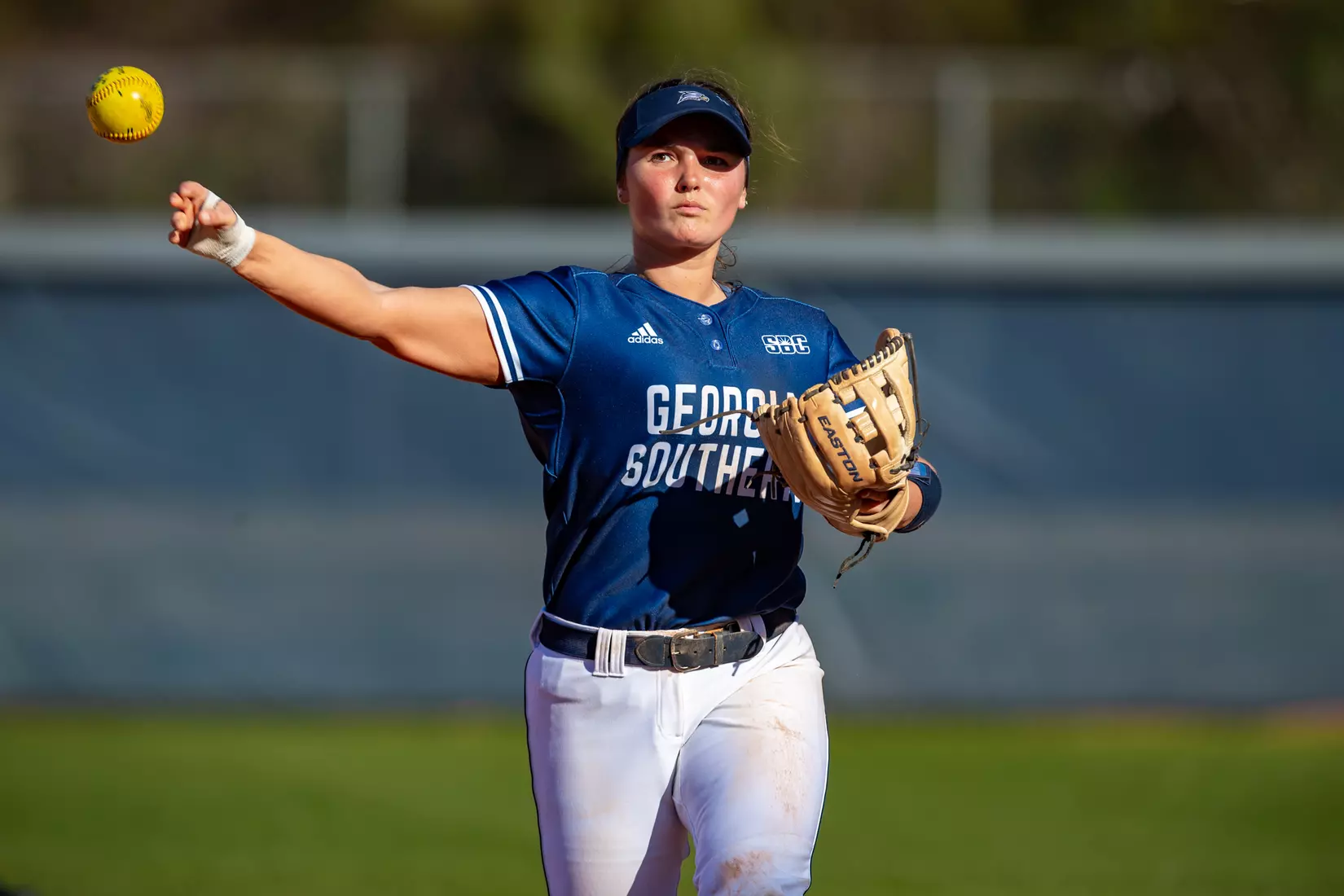 STATESBORO, GEORGIA - FEBRUARY 18: Georgia Southern Softball faces the Maine Black Bears at Eagle Field on February 18, 2022 in Statesboro, Georgia