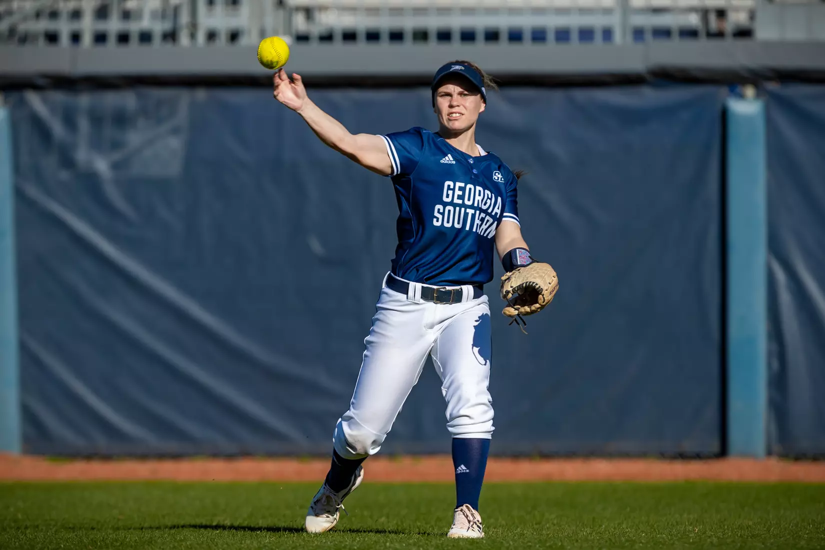STATESBORO, GEORGIA - FEBRUARY 18: Georgia Southern Softball faces the Maine Black Bears at Eagle Field on February 18, 2022 in Statesboro, Georgia