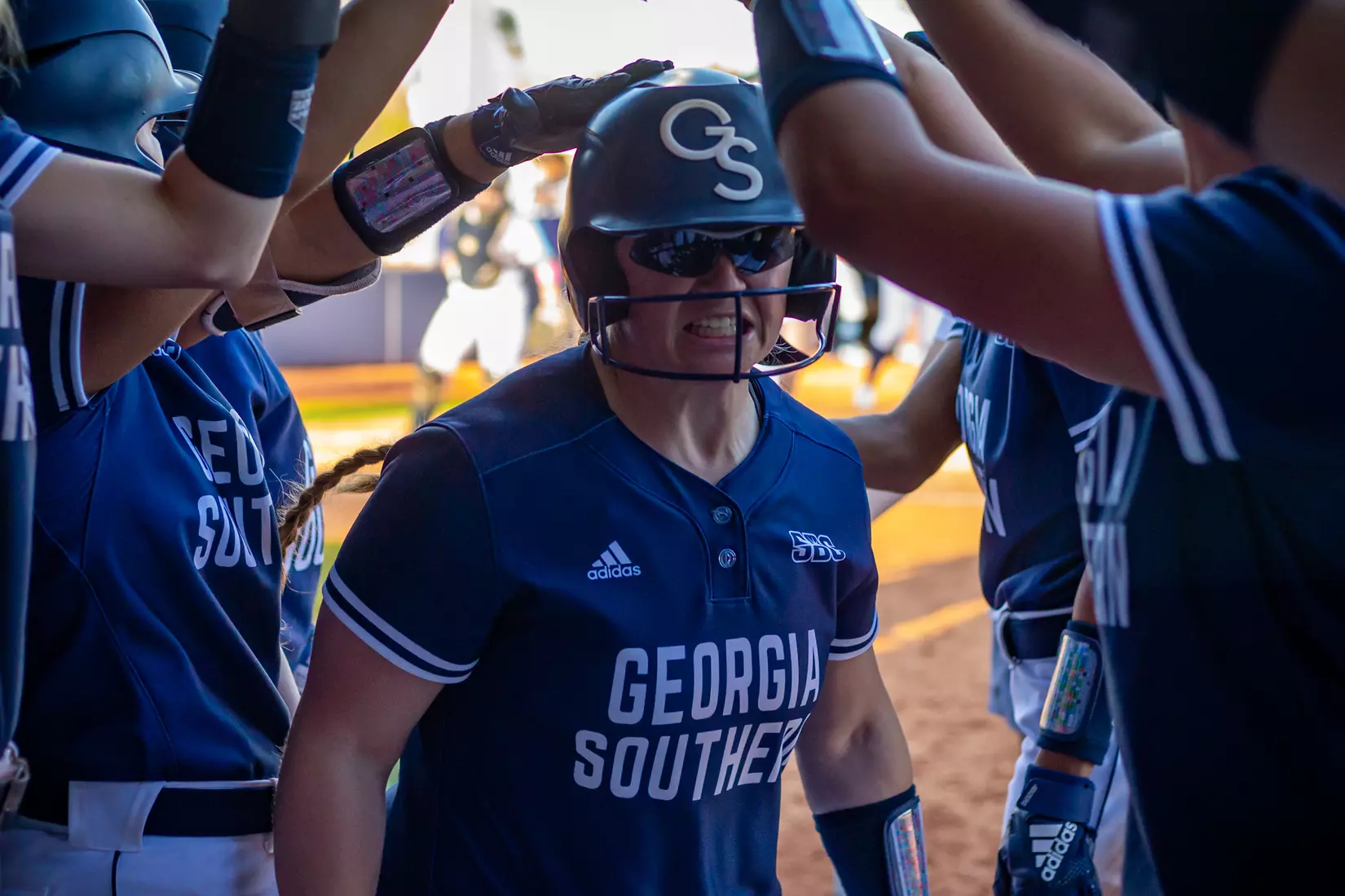 STATESBORO, GEORGIA - FEBRUARY 18: Georgia Southern Softball faces the Maine Black Bears at Eagle Field on February 18, 2022 in Statesboro, Georgia
