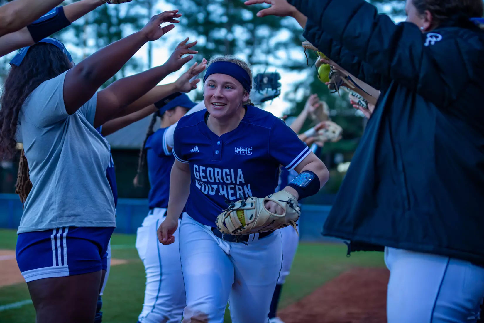 STATESBORO, GEORGIA - FEBRUARY 18: Georgia Southern Softball faces the UT Martin Skyhawks at Eagle Field on February 18, 2022 in Statesboro, Georgia