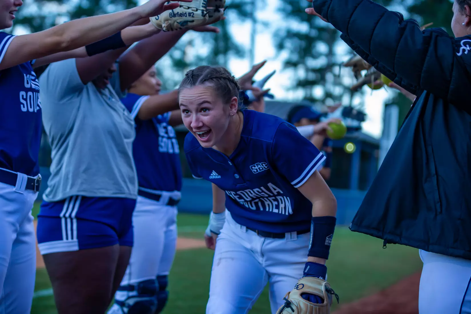 STATESBORO, GEORGIA - FEBRUARY 18: Georgia Southern Softball faces the UT Martin Skyhawks at Eagle Field on February 18, 2022 in Statesboro, Georgia
