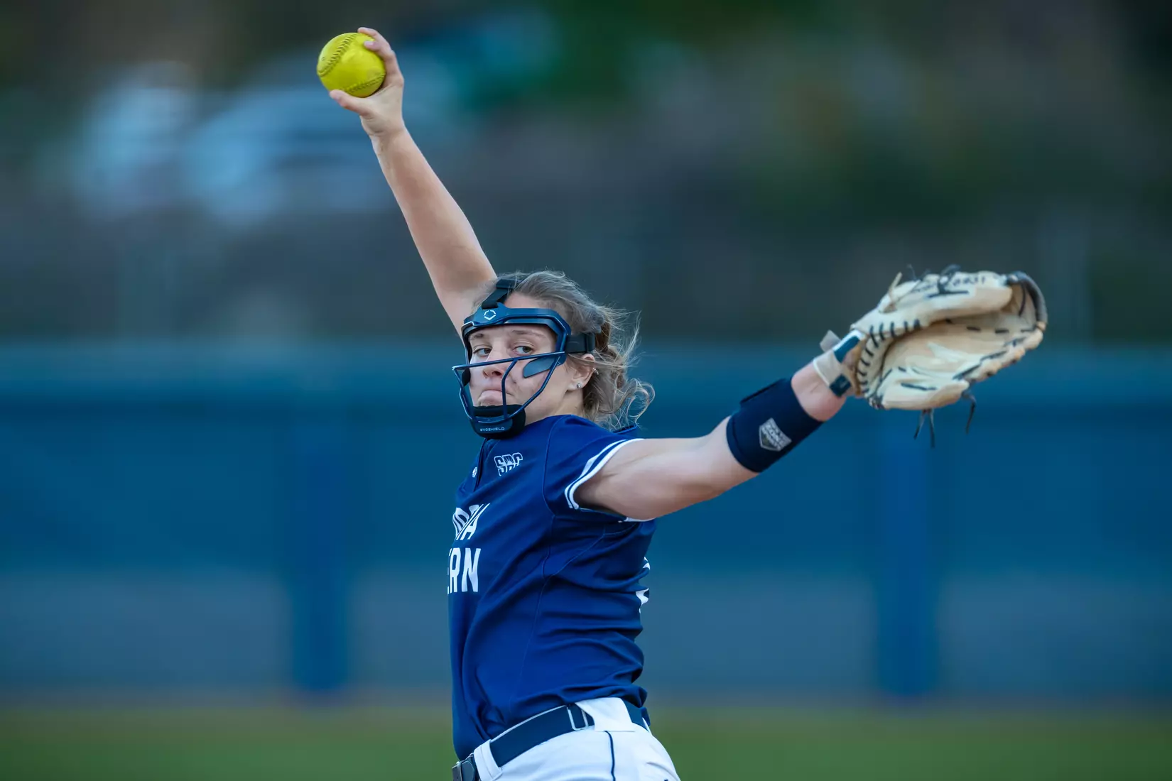STATESBORO, GEORGIA - FEBRUARY 18: Georgia Southern Softball faces the UT Martin Skyhawks at Eagle Field on February 18, 2022 in Statesboro, Georgia