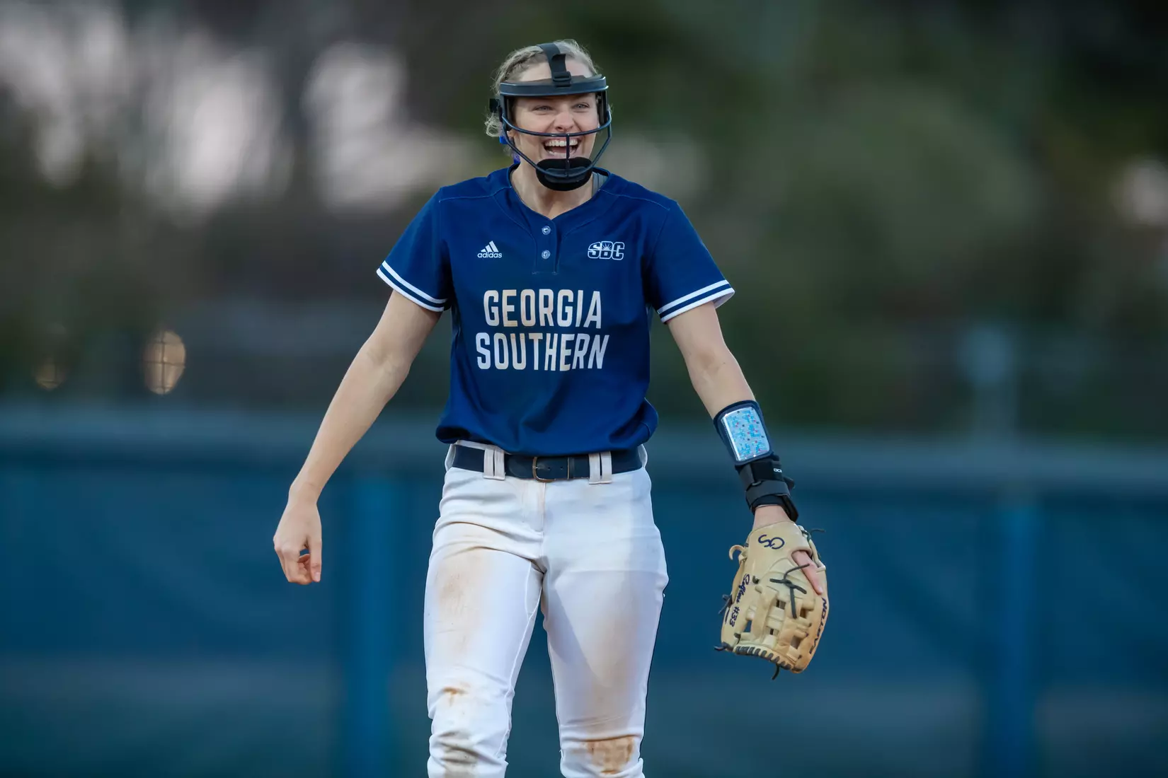 STATESBORO, GEORGIA - FEBRUARY 18: Georgia Southern Softball faces the UT Martin Skyhawks at Eagle Field on February 18, 2022 in Statesboro, Georgia