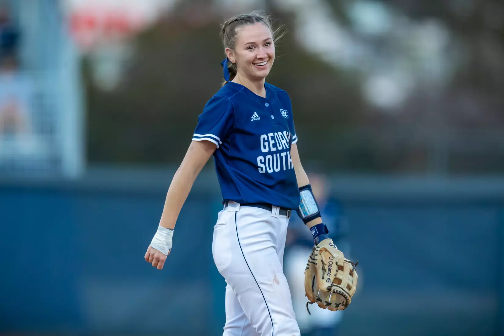 STATESBORO, GEORGIA - FEBRUARY 18: Georgia Southern Softball faces the UT Martin Skyhawks at Eagle Field on February 18, 2022 in Statesboro, Georgia