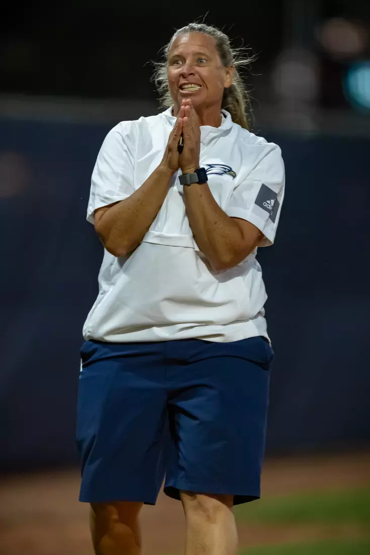 STATESBORO, GEORGIA - FEBRUARY 18: Georgia Southern Softball faces the UT Martin Skyhawks at Eagle Field on February 18, 2022 in Statesboro, Georgia