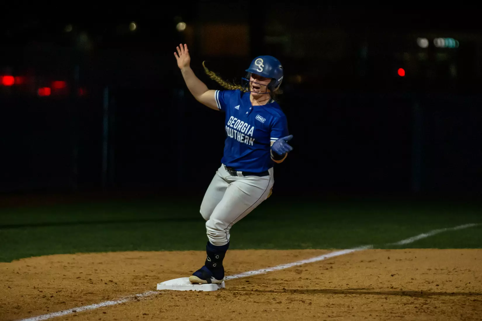 STATESBORO, GEORGIA - FEBRUARY 18: Georgia Southern Softball faces the UT Martin Skyhawks at Eagle Field on February 18, 2022 in Statesboro, Georgia