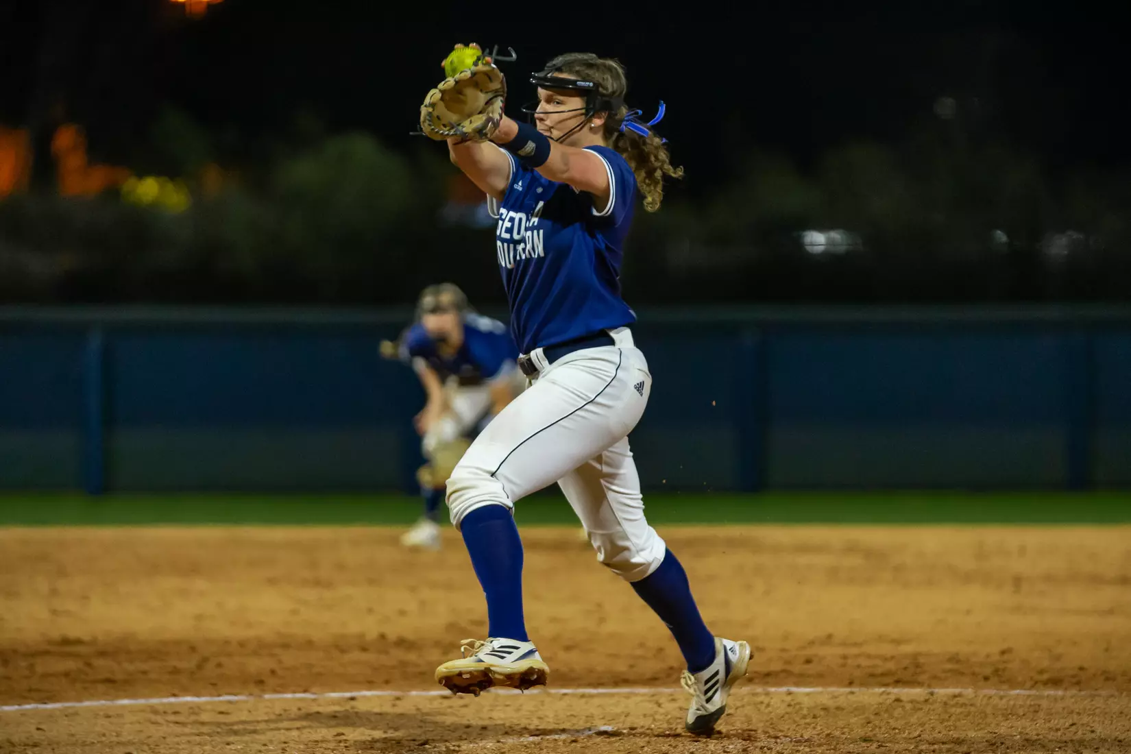STATESBORO, GEORGIA - FEBRUARY 18: Georgia Southern Softball faces the UT Martin Skyhawks at Eagle Field on February 18, 2022 in Statesboro, Georgia