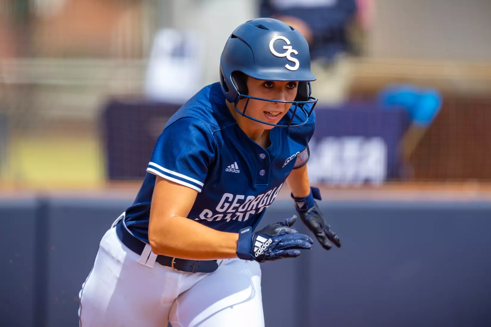 STATESBORO, GEORGIA - MARCH 19: Georgia Southern Eagles Softball faces the Louisiana Ragin’ Cajuns at the Eagle Softball Field on March 19, 2022 in Statesboro, Georgia.