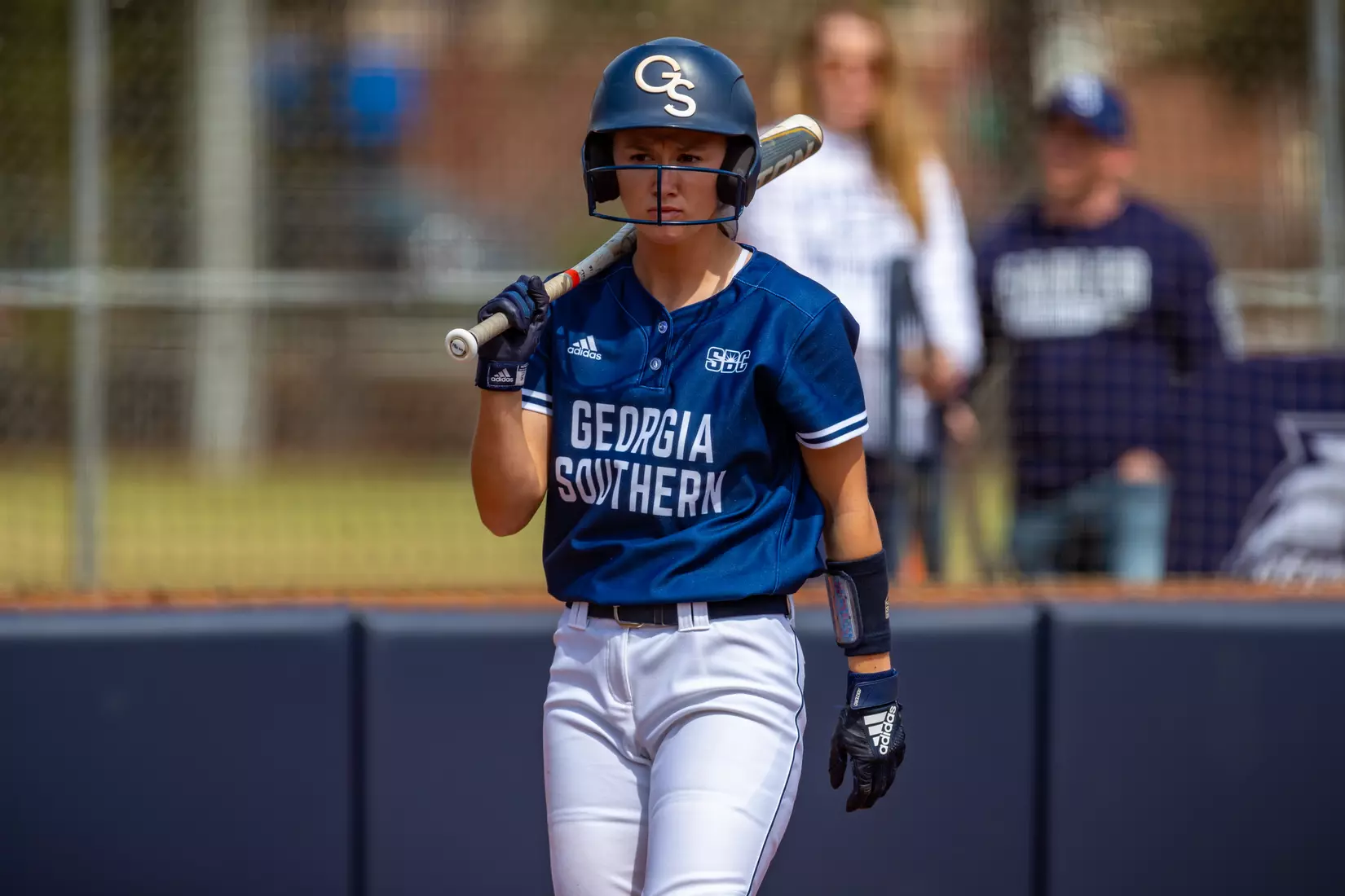 STATESBORO, GEORGIA - MARCH 19: Georgia Southern Eagles Softball faces the Louisiana Ragin’ Cajuns at the Eagle Softball Field on March 19, 2022 in Statesboro, Georgia.
