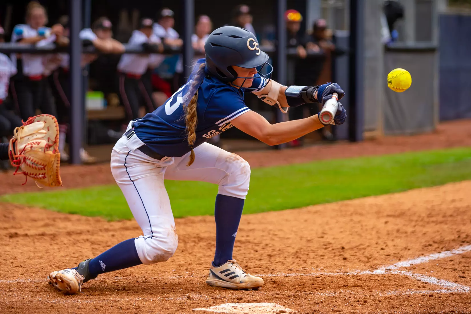 STATESBORO, GEORGIA - MARCH 19: Georgia Southern Eagles Softball faces the Louisiana Ragin’ Cajuns at the Eagle Softball Field on March 19, 2022 in Statesboro, Georgia.