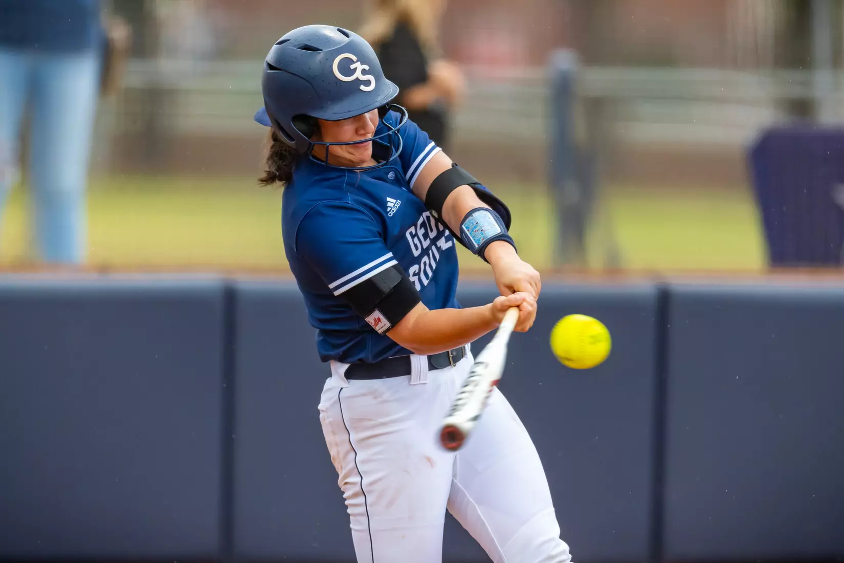 STATESBORO, GEORGIA - MARCH 19: Georgia Southern Eagles Softball faces the Louisiana Ragin’ Cajuns at the Eagle Softball Field on March 19, 2022 in Statesboro, Georgia.