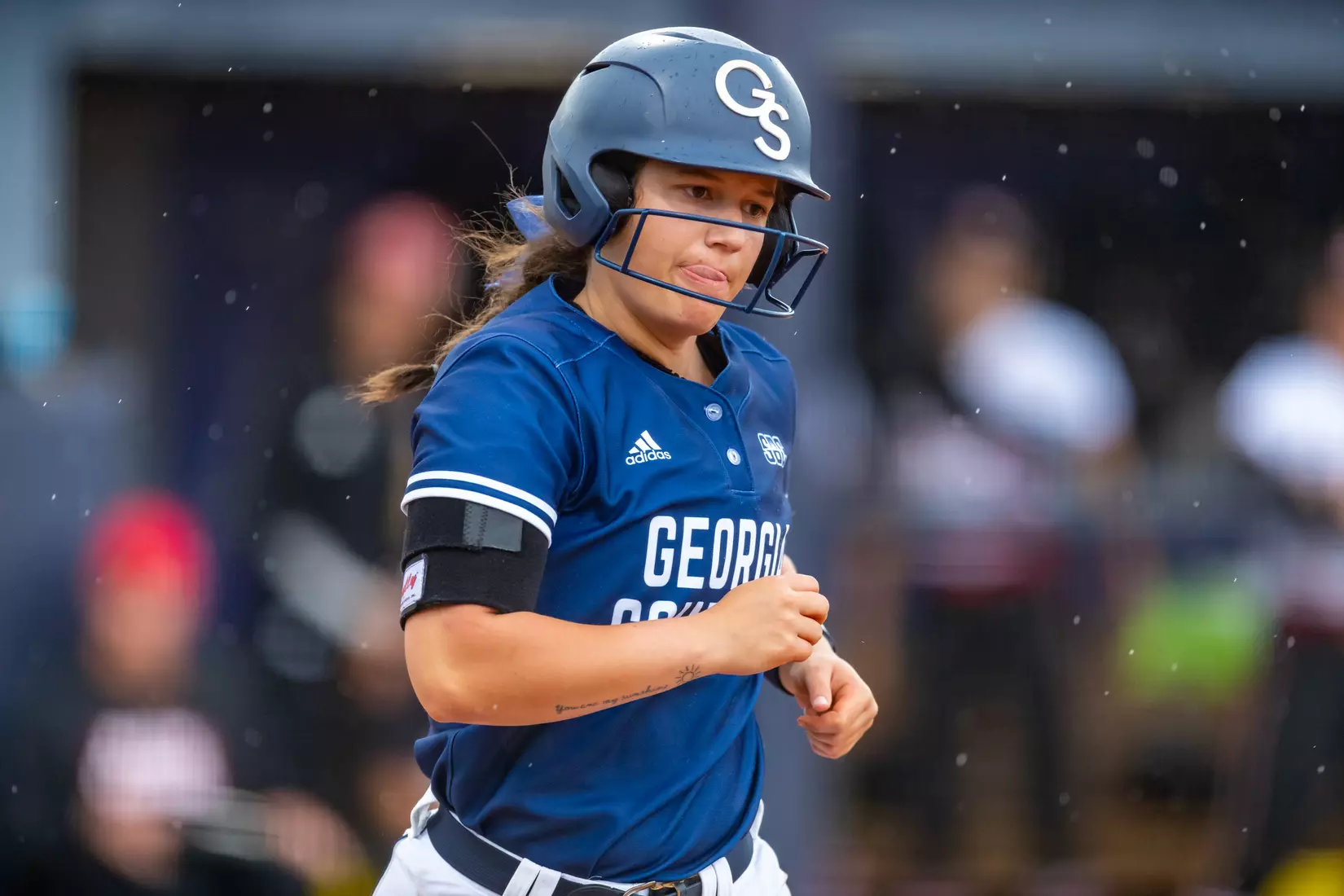 STATESBORO, GEORGIA - MARCH 19: Georgia Southern Eagles Softball faces the Louisiana Ragin’ Cajuns at the Eagle Softball Field on March 19, 2022 in Statesboro, Georgia.