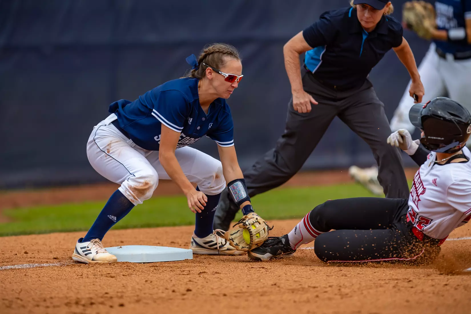 STATESBORO, GEORGIA - MARCH 19: Georgia Southern Eagles Softball faces the Louisiana Ragin’ Cajuns at the Eagle Softball Field on March 19, 2022 in Statesboro, Georgia.