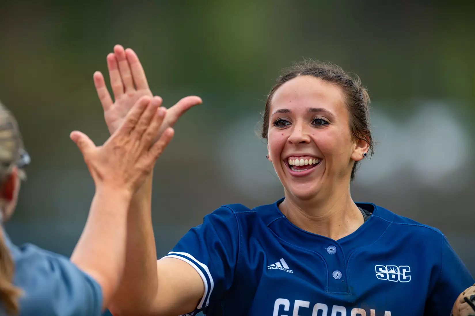STATESBORO, GEORGIA - MARCH 19: Georgia Southern Eagles Softball faces the Louisiana Ragin’ Cajuns at the Eagle Softball Field on March 19, 2022 in Statesboro, Georgia.