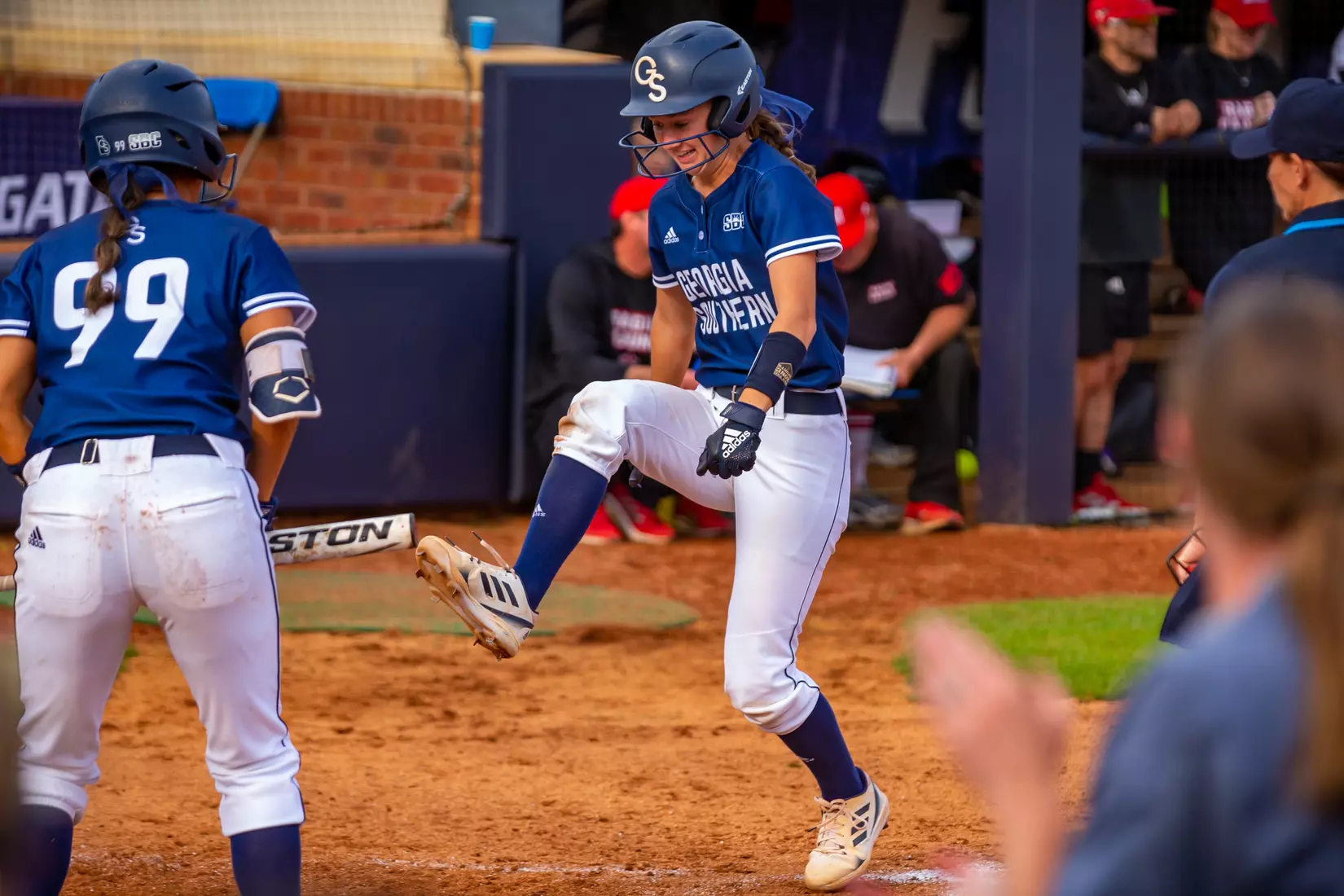 STATESBORO, GEORGIA - MARCH 19: Georgia Southern Eagles Softball faces the Louisiana Ragin’ Cajuns at the Eagle Softball Field on March 19, 2022 in Statesboro, Georgia.