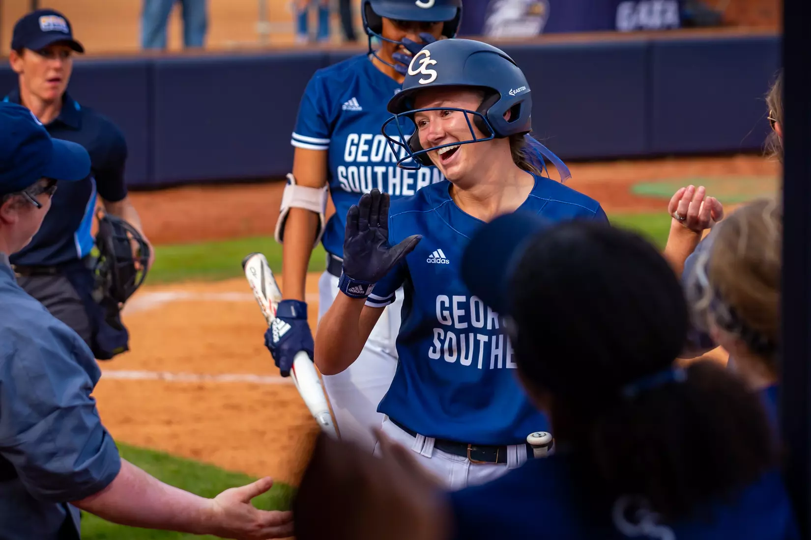 STATESBORO, GEORGIA - MARCH 19: Georgia Southern Eagles Softball faces the Louisiana Ragin’ Cajuns at the Eagle Softball Field on March 19, 2022 in Statesboro, Georgia.