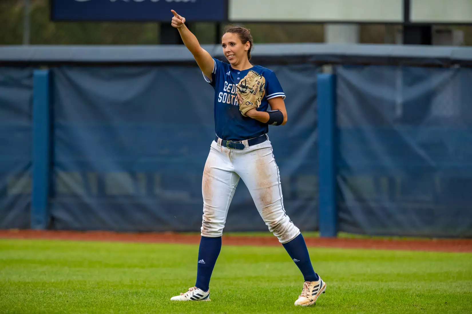 STATESBORO, GEORGIA - MARCH 19: Georgia Southern Eagles Softball faces the Louisiana Ragin’ Cajuns at the Eagle Softball Field on March 19, 2022 in Statesboro, Georgia.