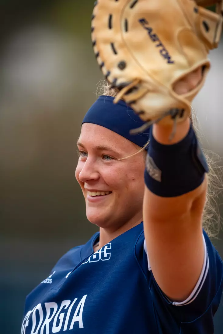 STATESBORO, GEORGIA - MARCH 19: Georgia Southern Eagles Softball faces the Louisiana Ragin’ Cajuns at the Eagle Softball Field on March 19, 2022 in Statesboro, Georgia.