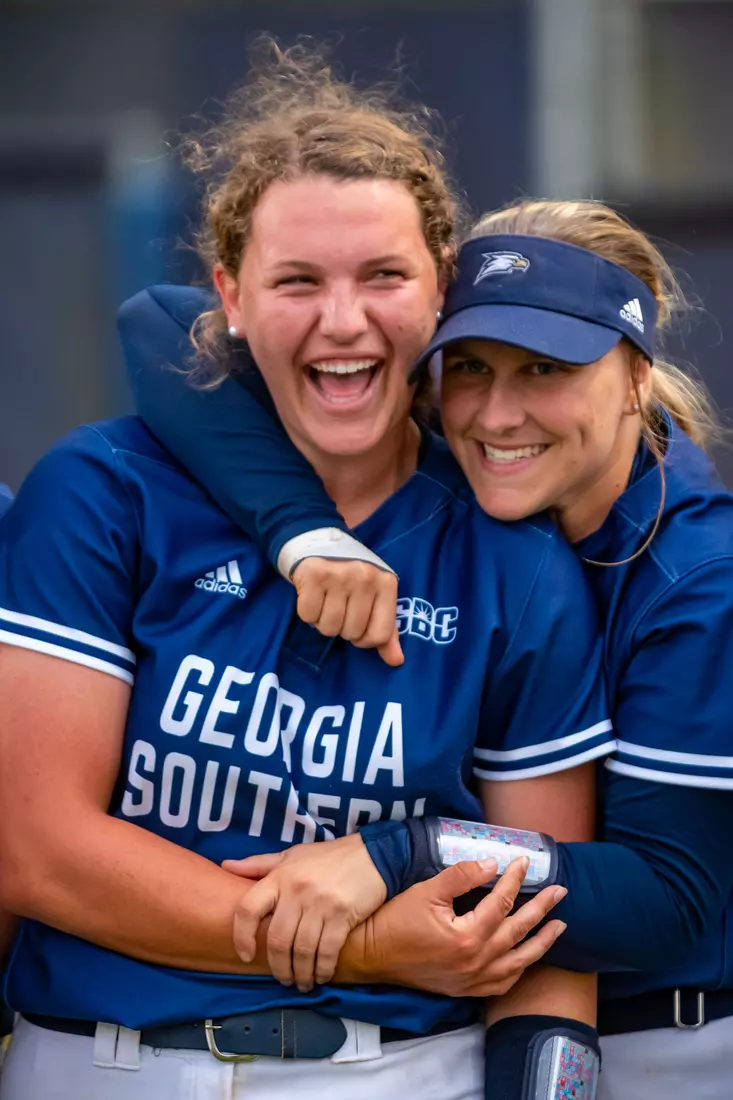 STATESBORO, GEORGIA - MARCH 19: Georgia Southern Eagles Softball faces the Louisiana Ragin’ Cajuns at the Eagle Softball Field on March 19, 2022 in Statesboro, Georgia.