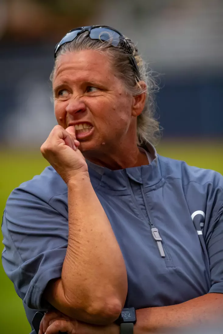 STATESBORO, GEORGIA - MARCH 19: Georgia Southern Eagles Softball faces the Louisiana Ragin’ Cajuns at the Eagle Softball Field on March 19, 2022 in Statesboro, Georgia.