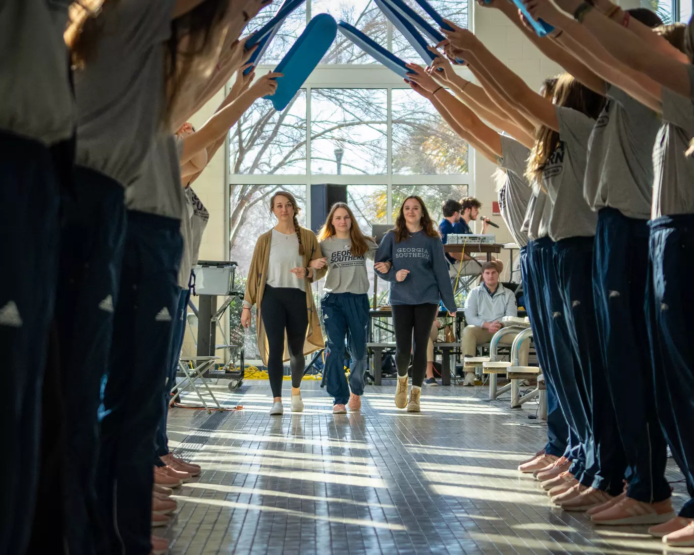 STATESBORO, GEORGIA - JANUARY 29: Georgia Southern Swimming & Diving plays host to the North Florida Ospreys and SCAD Bees at the RAC Pool on January 29, 2022 in Statesboro, Georgia