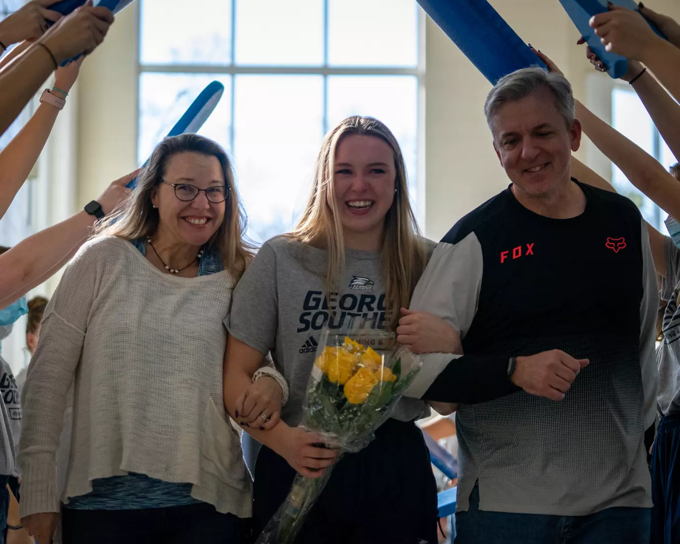 STATESBORO, GEORGIA - JANUARY 29: Georgia Southern Swimming & Diving plays host to the North Florida Ospreys and SCAD Bees at the RAC Pool on January 29, 2022 in Statesboro, Georgia