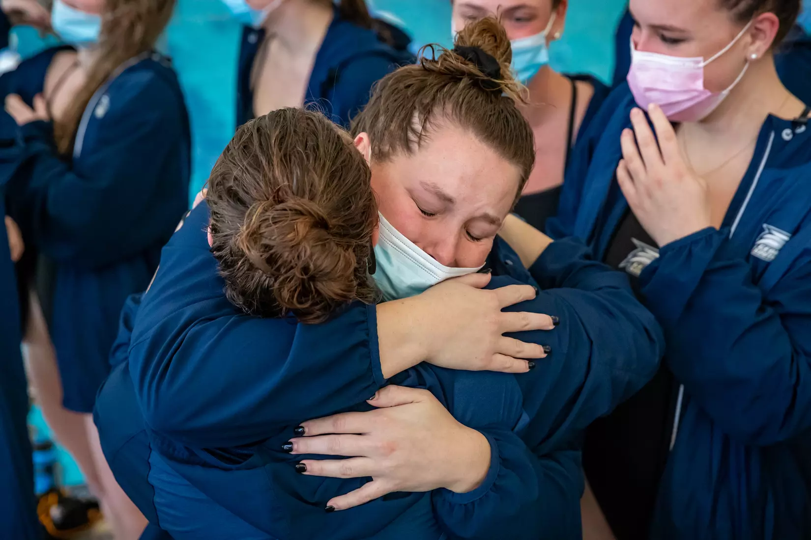 STATESBORO, GEORGIA - JANUARY 29: Georgia Southern Swimming & Diving plays host to the North Florida Ospreys and SCAD Bees at the RAC Pool on January 29, 2022 in Statesboro, Georgia
