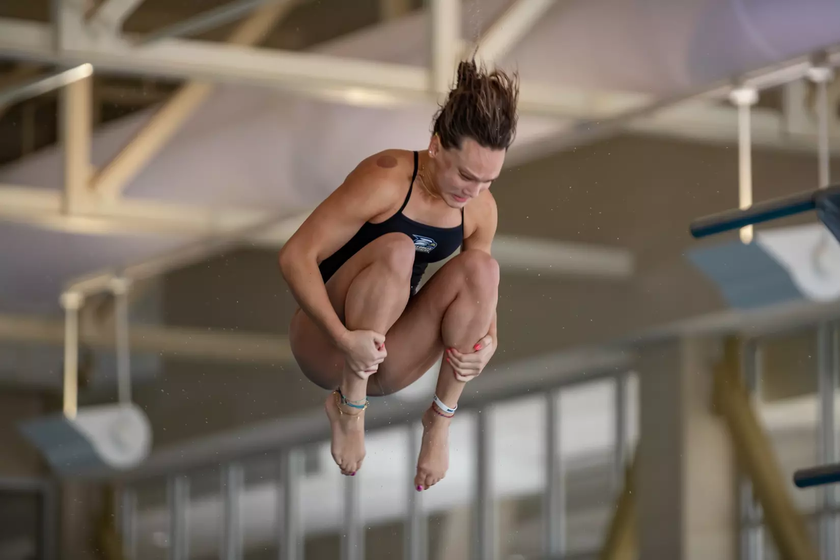 STATESBORO, GEORGIA - JANUARY 29: Georgia Southern Swimming & Diving plays host to the North Florida Ospreys and SCAD Bees at the RAC Pool on January 29, 2022 in Statesboro, Georgia