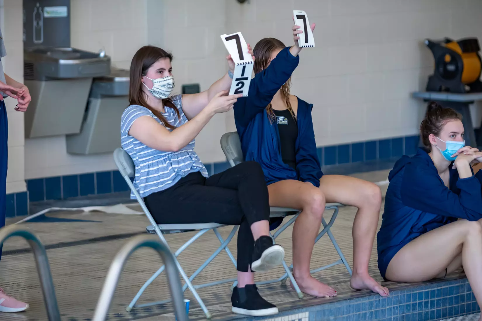 STATESBORO, GEORGIA - JANUARY 29: Georgia Southern Swimming & Diving plays host to the North Florida Ospreys and SCAD Bees at the RAC Pool on January 29, 2022 in Statesboro, Georgia