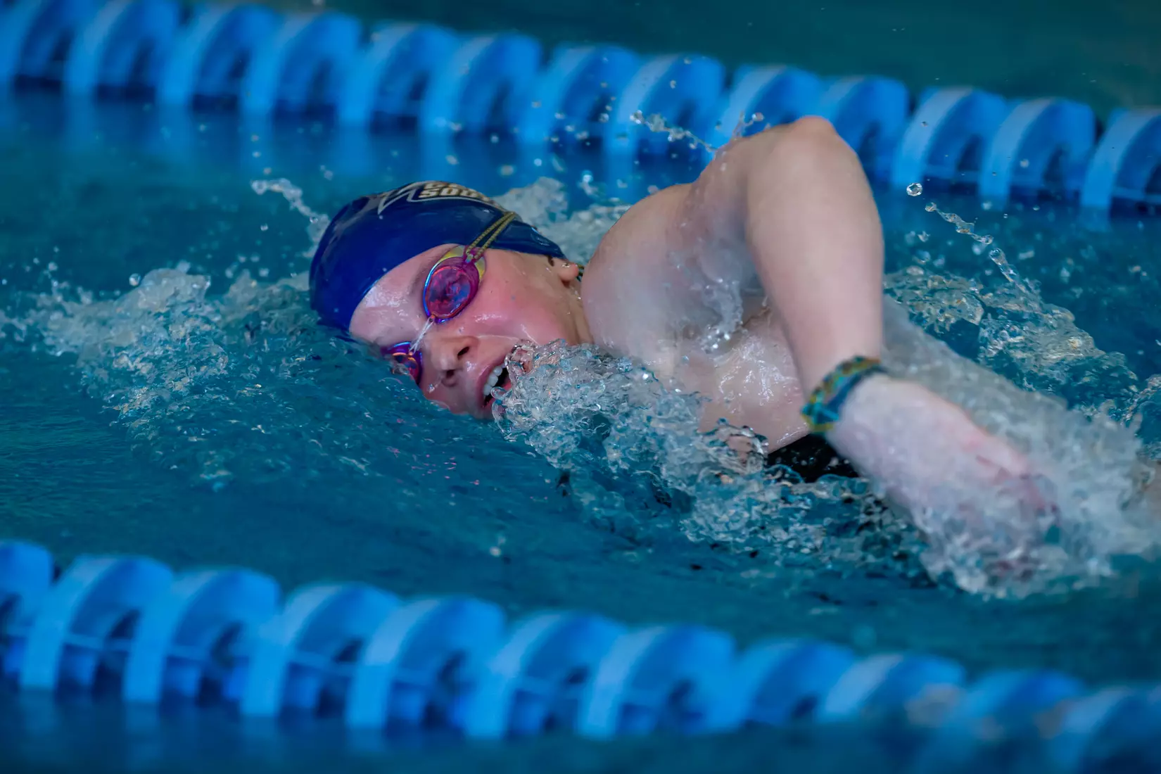 STATESBORO, GEORGIA - JANUARY 29: Georgia Southern Swimming & Diving plays host to the North Florida Ospreys and SCAD Bees at the RAC Pool on January 29, 2022 in Statesboro, Georgia