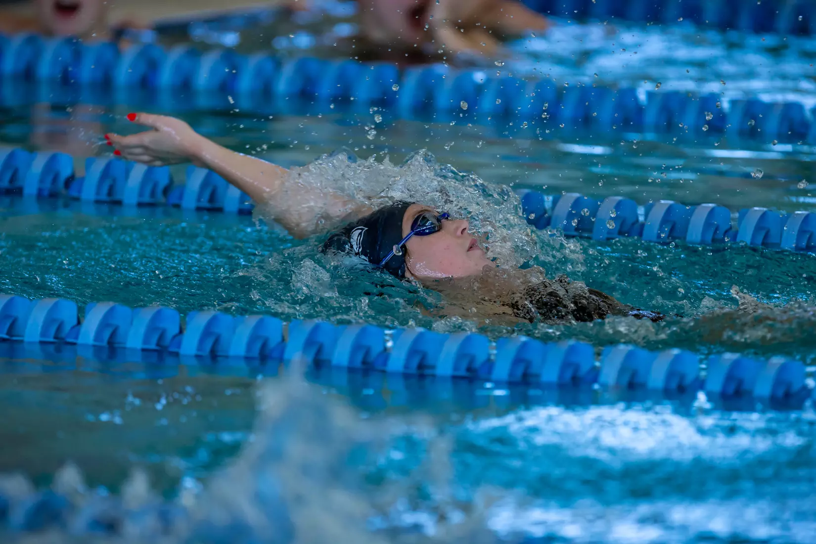 STATESBORO, GEORGIA - JANUARY 29: Georgia Southern Swimming & Diving plays host to the North Florida Ospreys and SCAD Bees at the RAC Pool on January 29, 2022 in Statesboro, Georgia